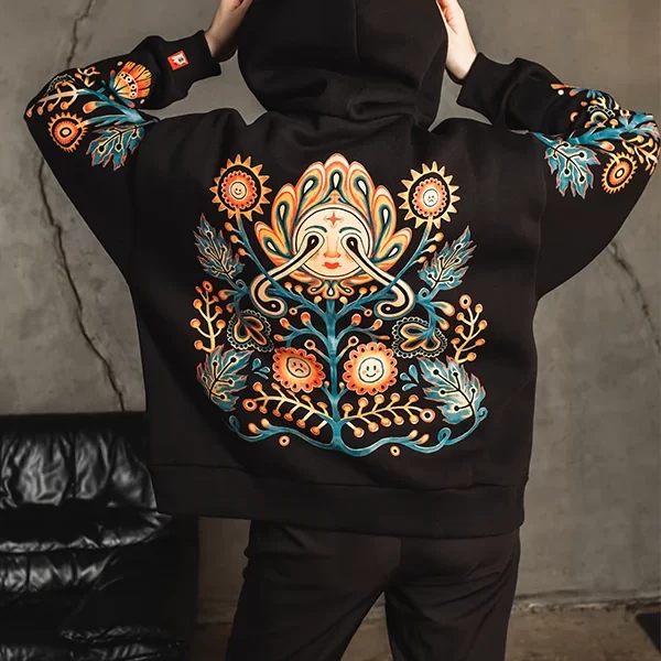 Худі “Solis Black” | Яскравий одяг | Babaii | Український бренд