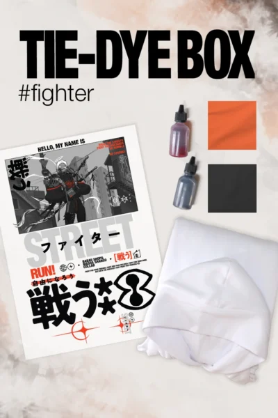 Набір з худі “Tie-Dye Box Fighter” | Яскравий одяг | Babaii | Український бренд