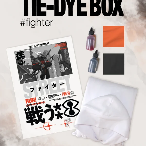 Набір з худі “Tie-Dye Box Fighter” | Яскравий одяг | Babaii | Український бренд