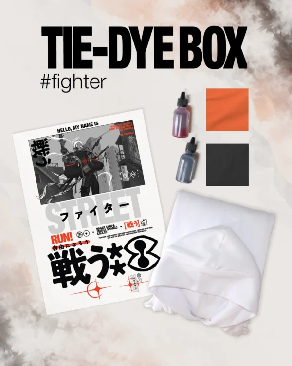 Набір з худі “Tie-Dye Box Fighter” | Яскравий одяг | Babaii | Український бренд