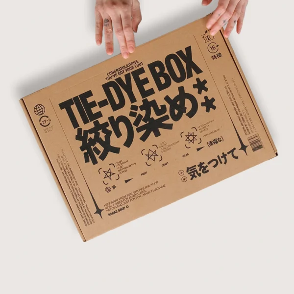 Набір з худі “Tie-Dye Box Fighter” | Яскравий одяг | Babaii | Український бренд