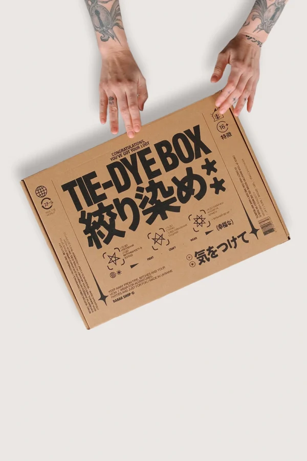 Набір з худі “Tie-Dye Box Fighter” | Яскравий одяг | Babaii | Український бренд