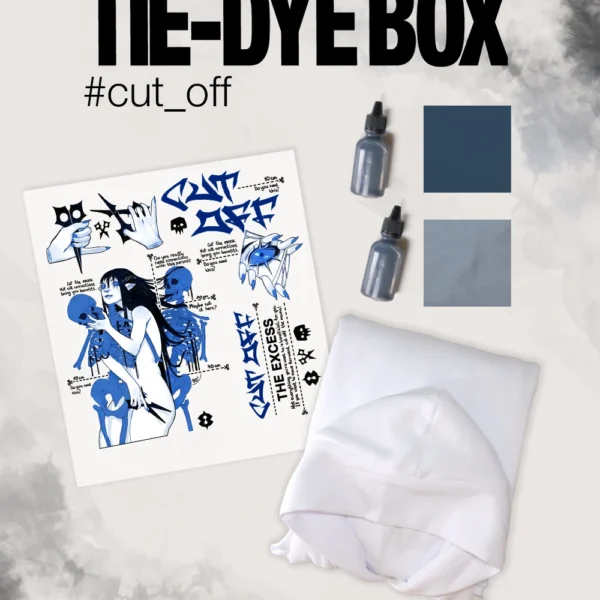 Набір з худі “Tie-Dye Box Cut OFF” | Яскравий одяг | Babaii | Український бренд