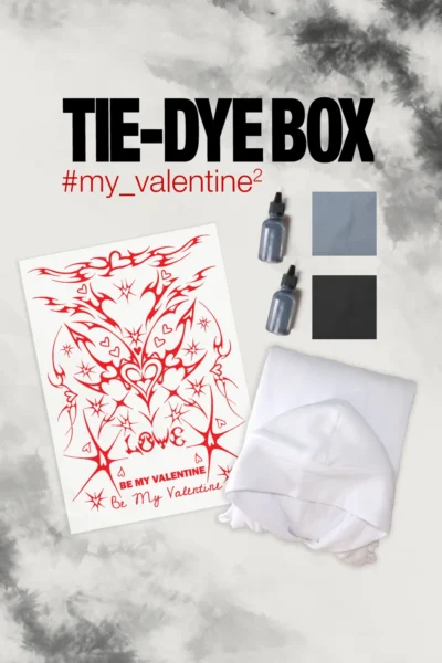 Набір з худі “Tie-Dye Box My Valentine 2” | Яскравий одяг | Babaii | Український бренд