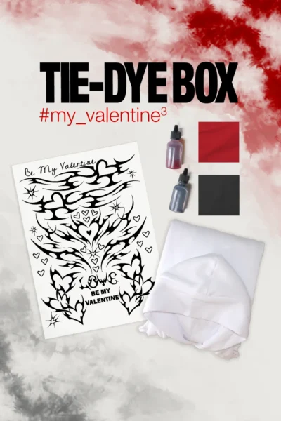 Набір з худі “Tie-Dye Box My Valentine 3” | Яскравий одяг | Babaii | Український бренд