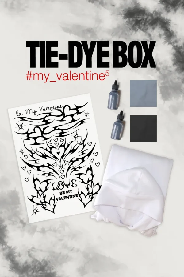 Набір з худі “Tie-Dye Box My Valentine 5” | Яскравий одяг | Babaii | Український бренд
